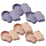 ULTECHNOVO 6Stücke Cartoon Seifenhalter mit Deckel Kreative Seifenschalen für Badezimmer und Große Luftzirkulation für Studentenwohnheime zu Reinigen und Schnell