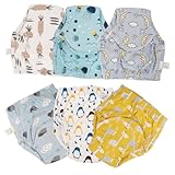 VICASKY 1 Satz Teiliges Waschbare Trainingshosen Aus Baumwolle Atmungsaktive Und Elastische Töpfchen Trainingshöschen Für Jungen Wiederverwendbare Stoffwindeln Für Kleinkinder 6 Stück