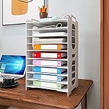 PUNCIA Dokumentenablage A4 Briefablage 10 Ablagefächer PVC Schreibtisch Datei Organizer Papierablage Aktenaufbewahrung Ablagesystem Dokumentenhalter für Büro Arbeitszimmer Schule Office