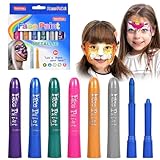 Aomig Schminkstifte Kit Face Body Paint, Waschbar Kinderschminke Gesichtsfarben Set, Sicher und Ungiftig Körperfarben, Face Paint Bodypaint Schminkset für Halloween Makeup Geburtstag Karneval