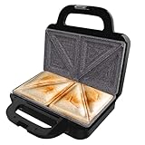 Cecotec Sandwichmaker Rock'nToast Deep Classic, 1000 W, größere Breite, dreieckige Platten, gleichmäßiges Toasten, RockStone-Beschichtung, Kapazität für 2 Sandwiches, PFOA-frei