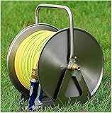 Tragbare Gartenschlauchtrommel, Wand-/Bodenmontage, Metall-Wasserschlauchtrommel, robuster Garten-Wasserschlauchhalter, Aufbewahrungsmöglichkeit(Rack+40m Hose)