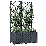 Gecheer Pflanzkübel Pflanzgefäß Pflanzenbeet Gemüsebeet Gartenspalier Garten-Hochbeet mit Spalier Blumenkübel Pflanzkasten Blumenkästen Rankgitter Rankhilfe Rankkasten 80 cm L x 40 cm B x 136 cm H