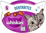 Whiskas Dentabites Zahnpflegesnacks für Katzen mit Huhn, 8x40g (8 Packungen) - unterschiedliche Produktverpackungen erhältlich