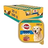 Pedigree-feuchter Lebensmittelschlauch für Erwachsene Hunde, Kalbfleischgeschmack und Vögel (20 x 300g Packung)