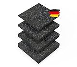 BAUHELD® Terrassenpads 90x90x 3mm [30 Stück] Stabile Bautenschutz-Matte aus Gummi-Granulat [Made in Germany] Als Unterleg-Platten für Terrassen-Fliesen, WPC Terrassen-Dielen, Stelzlager, Balkon