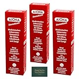 Ajona Stomaticum Zahnpasta 25ml (3er Pack), hochwertige Formel, beugt nachhaltig Karies vor, Ajona Zahnpasta mit Treseida Dankeschön für Ihren Einkauf Karte