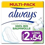 Always Ultra Binden Damen Gr. 2, Cotton Protection Long, 54 Damenbinden mit Flügeln (3 x 18 Stück), Monatspaket, ultradünn und super absorbierend