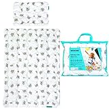 WENDRE Kinder | Kindersteppbett-Set, Bettdecke - 100x135+ Kopfkissen - 40x60, Decke mit Kissen, Ganzjahresdecke für Allergiker, Baby Babybetten Set