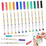 Porzellanstifte Spülmaschinenfest, 12 Farben Acrylstifte für Steine, Acrylmarker, Porzellanstifte, Acrylstifte Wasserfest, 0.7mm Stifte Steine Bemalen, Glasmalstifte für Keramik Holz Basteln DIY
