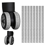 Gepäck Räder Abdeckungen, 8 Stück Set Gepäck-Radschutz, Silikon Gepäckrollenschutz, Rutschfest und Geräuscharm, Für Meisten Bürostühle/Gepäckstücke/Stoßfester Schutz(Grau)