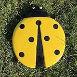 Kunstharz-Trittstein für Kinder und Erwachsene, Outdoor-Garten, Trittstein für Rasen, Hof, Blumenbeet, dekorativer Trittstein für den Außenbereich, quadratischer Abstand (Farbe: Gelb, Größe: 3 Stück)