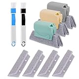 YYTECH 9Stück Fensterrillen Reinigungsbürste Reinigungswerkzeug einschließlich 3 STK FensterreinigungsbüRste Fensterrillen + 4 STKScheuerschwämmen + 2 STK Kleiner Pinsel für Fensterecken
