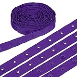 QUARKZMAN 3 Yard Druckknopfband Polyester Plastik Druckknopf Besatz Nähen Druckknopfband Ersatz Für DIY Basteln Kleidung Stoff Nähen Lila