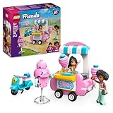 LEGO Friends Zuckerwattestand, Spielset für kreative Rollenspiele mit 2 Minifiguren, fahrbarem Stand und Zubehör, Geschenk für Mädchen ab 6 Jahren, Bauset mit Mini Puppen 42643