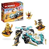 LEGO NINJAGO Zanes Drachenpower-Spinjitzu-Rennwagen, Spielzeug für Kinder ab 7 Jahren, Jungen & Mädchen, Fahrzeug-Bausatz mit Spinnfunktion und 4 Minifiguren, Geschenkidee 71791