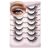 Onlyall Lashes Mink False Eyelashes Natürliche Wispy Wimpern Weiche Faux-Mink-Wimpern Flauschige falsche Wimpern 16MM A04