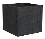 Pflanzenservice Übertöpfe Scheurich C-Cube 29 x 29 x 27 cm, Stony Black