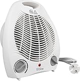 Güde 85175 Heizlüfter GH 2000 (2000 W Heizleistung, 2 Stufen (1000/2000 W), Ventilatorfunktion, Gebläseleistung 75 m³/h, stufenloser Thermostat, Überhitzungs- & Kippschutz, Tragegriff, schnelle Wärme)
