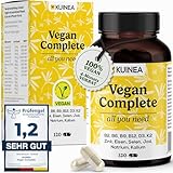 Vegan Complex - All in one Vitamine I 4-MONATS-VORRAT I Vitamin B12 Vegan+D3+K2+B2+B9+B6 + Zink + Eisen + Selen + Jod + Natrium + Kalium - Vegan Vitamine mit 120 Kapseln Daily Multivitamin hochdosiert