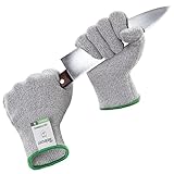 Twinzee Schnittschutzhandschuhe Premium 2 Stück – 1 Paar Stufe E (EN 388) Schnittfeste Handschuhe für Küche, Garten, Schneiden & Holzarbeiten - 1 Paar S