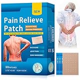 Mineup 60 Stück Pain Relief Patch, Schmerzlinderungspflaster, Schmerzpflaster Knie, Schmerzlinderung Patch, Wärmepflaster für Knie Rücken Nacken Muskelkater Schulter