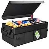 ATHLON TOOLS Kofferraum-Organizer XXL – faltbare Kofferraum-Tasche, rutschfest, verstärkt, stabil mit Deckel – ideal als Aufbewahrung für Camping und Alltag