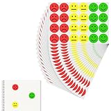 1200 Stück Smiley Aufkleber,Emoji Sticker,Smiley Sticker,Stimmung Aufkleber,Belohnungssticker, Für Tagebuch Moderationskarten Moderationskoffer Belohnungssticker