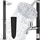 Monzana® Solardusche 20 Liter UV-beständig Kunststoff inkl. hochwertiger Schutzhaube Regendusche Pooldusche Dusche Außendusche Campingdusche 60°C