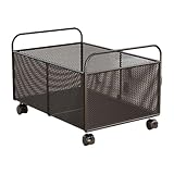 Qianly Rustikaler Aufbewahrungsbehälter, Drahtkorb mit Rädern, Speisekammer, Küchen Organizer, Obstkorb für Die Küchenarbeitsplatte, S