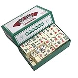 EIMZU Mini Mahjong Set - Traditionelles Chinesisches Brettspiel Mit 144 Steinen - Tragbarer Tabletop Spielset