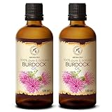 Klettenwurzelöl Set 2x100 ml - Arctium Lappa Wurzel - 100% Rein & Natürlich - Klettenöl - kosmetisches Öl - Natürlich Haaröl - Hautpflege - Haar - Körperpflege - Burdock Oil