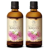 Klettenwurzelöl 2x100ml - Rein Klettenwurzel Öl - Arctium Lappa Wurzel - Klettenöl - Bestes Kuröl und Haaröl für Haarpflege - Burdock Oil