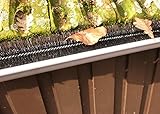 EXCOLO 1,2m Dachrinnenbürste Regenrinneraupe Rinnenbürste Rinnenigel Laubschutz Blätter Schutz Marder Dachrinne Bürste Ø 5 cm