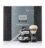 WILKINSON SWORD Barber's Style - The Authentic Collection (Rasierhobel, 5 x Doppelklingen, Rasierpinsel, Rasierseife), Men