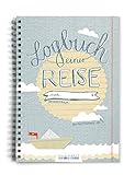 Reisetagebuch - Logbuch einer Reise - Tagebuch zum Schreiben mit Wetter-, Stimmungs- und Zitatfeldern, blau, dotted, A5