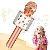 Tesoyzii Mikrofon Kinder Bluetooth Karaoke Maschine, Spielzeug ab 3 4 5 6 7 8 9 10 11 12 Jahre Jungen Geschenk Junge 3-12 Jahre, Karaoke Mikrofon Kinder