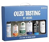 Ouzo Tasting by Jassas 6x 200ml in Geschenkbox | Variante 2 | Feinster Ouzo aus Griechenland | Ouzo Probierset | Geschenkidee | Spirituosen Geschenk | Spirituosen Geschenkset