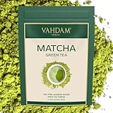 VAHDAM, Matcha Grüntee Pulver (50 Portionen, 100g) Authentisches japanisches Matcha Pulver | Klassischer Grüntee Matcha In Kulinarischer Qualität | Matcha Latte Mix und Smoothies