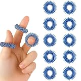 10 Stück Akupressurringe Massageringe Für Finger Massageringe gegen Stress Fingermassage Skills Skillring (Blau)