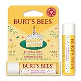 Burt's Bees Lippenbalsam mit dem Aroma von Geburtstagskuchen, feuchtigkeitsspendende Lippenpflege mit Bienenwachs & Vitamin E, 100% natürlichen Ursprungs, 4,25 g
