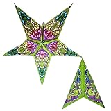 YEPSIO Papierstern Laterne Lampenschirm Papierstern Lampenschirme Groß 60cm Stern Hängende Dekorationen für Weihnachten Hochzeit Home Dekoration Geburtstag Party Sterne