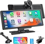 Avylet 9,26' Wireless CarPlay Display für Apple CarPlay & Android Auto, 4K Dashcam mit 1080P IP67 Rückfahrkamera CarPlay, 64GB Karte, OTA-Updates, GPS Navigation, Bluetooth 5.0, Mirror Link, FM/AUX