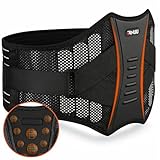 ZINUU Rückenbandage Rückenstützgürtel für Herren und Damen mit 6 Stäben und 22 Massagepunkte, Atmungsaktiv Bequeme Rückenstütze, Lendenwirbelstütze gürtel zur Linderung von Rückenschmerzen (80-120CM)