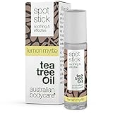 Pickelstift mit Teebaumöl und Lemon Myrtle - 9 ml | Tea Tree Oil Anti Pickel Stift | Auch zur Pflege bei Akne | 100% Vegan | zum Pickel loswerden & nach ausdrücken