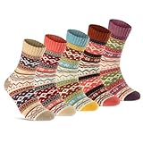 5 Paar Wollsocken Damen & Herren Wintersocken weich & warm 37903 (35-38)