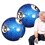 Tuxxjzm Chinesische Bälle, Anti-Stress-Bälle - 2 x 1,85 Zoll Chinesische Baoding Yin-Yang Ball - Chinesische Medizinbälle Metall Meditationskugeln Gesundheitskugeln mit Glocken für