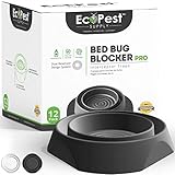 Bettwanzen Detektor – 12er Pack | Bettwanzenfalle Bed Bug Blocker (Pro) | Bettwanzen Test (Schwarz) | Insektenfalle, Wanzen Monitor und Detektor für Bettbeine