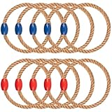 WOFEU 10 Stücks Ringwerfseile, Seil Ring Toss für Erwachsene und Kinder, Außen Ringe werfen für und Hof Spiele und Rasenspiele für Geburtstage, Familientreffen