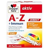 Doppelherz A–Z + Immun DIRECT – Mit Zink, Vitamin B12, Vitamin C und D als Beitrag für die normale Funktion des Immunsystems –Flüssigkeit, 20 Sachets